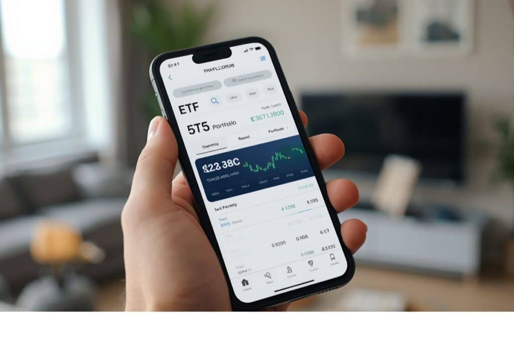 ETF Sparplan Schweiz App auf Smartphone