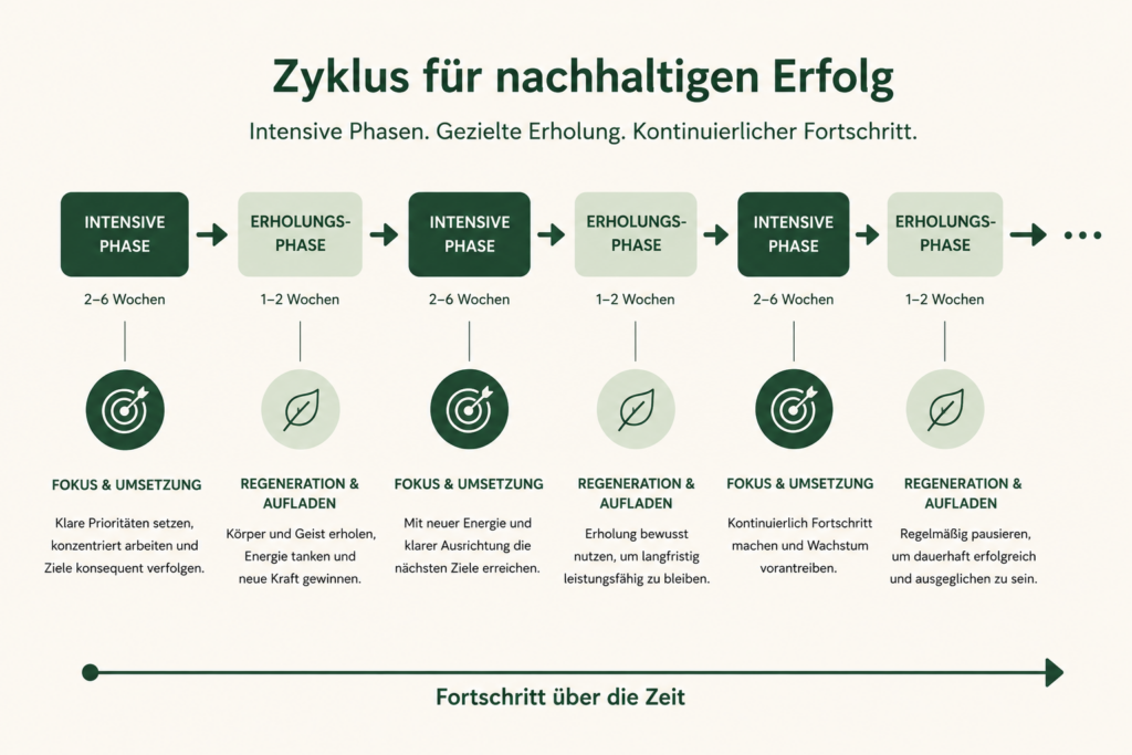 Work Life Balance Phasen akzeptieren — intensive Arbeitsphasen bewusst gestalten