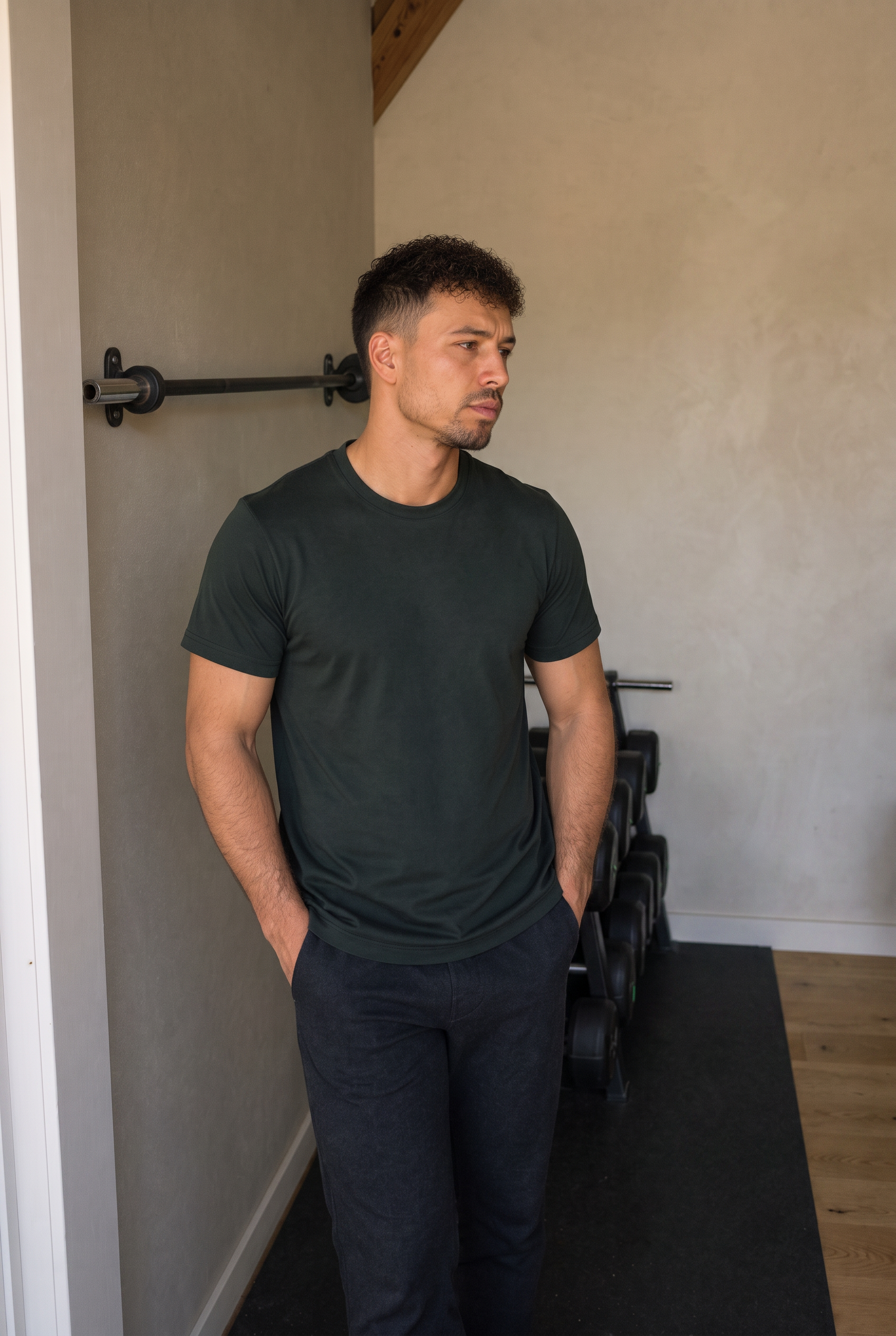 Fabian Waizenhöfer im Home-Gym in Graubünden — Alltag zwischen Training und Vermögensaufbau