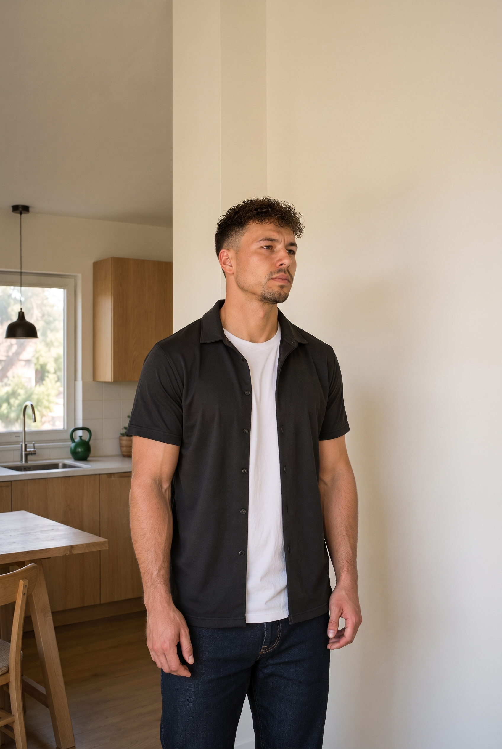 Fabian im Home-Gym — Alltag zwischen Vollzeit-Job und Training
