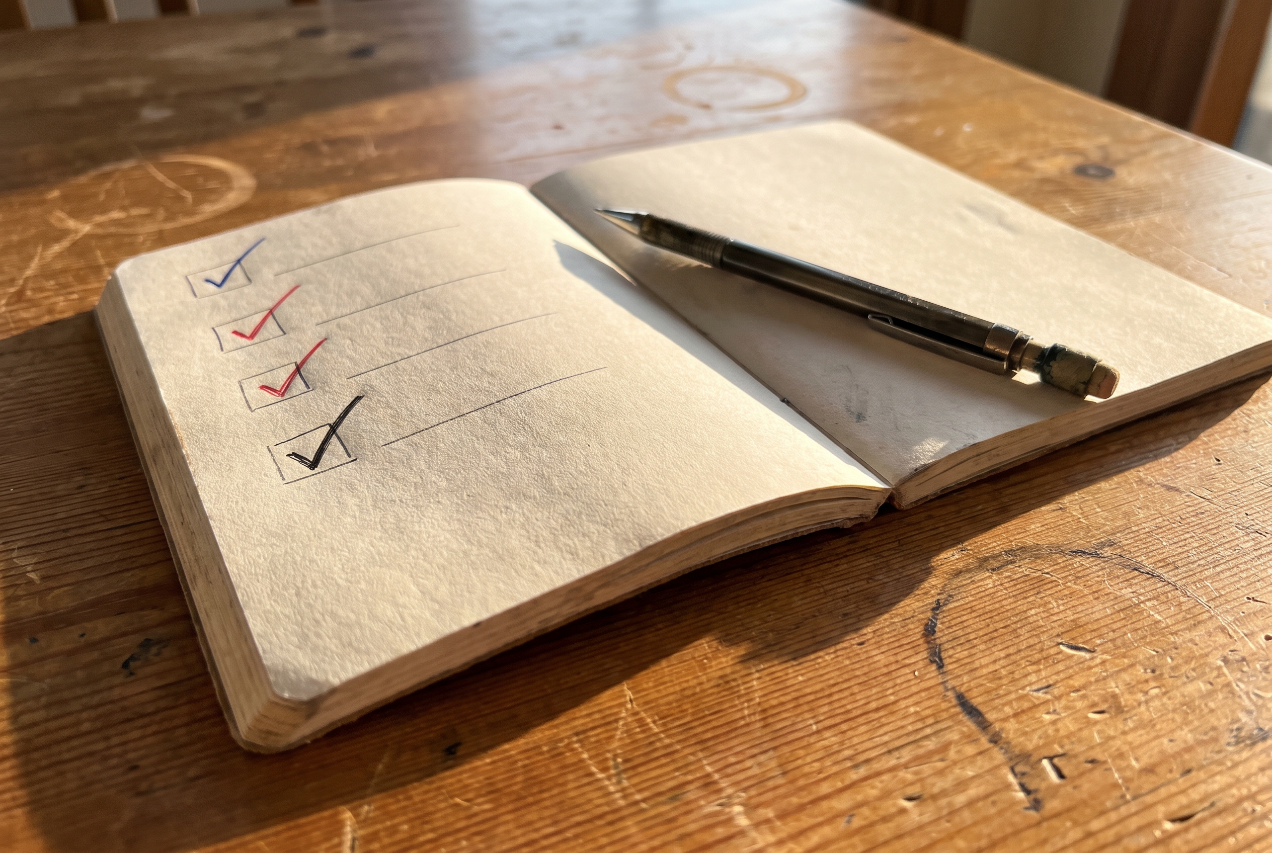 Habit-Tracker für den Neuanfang – drei Häkchen pro Tag