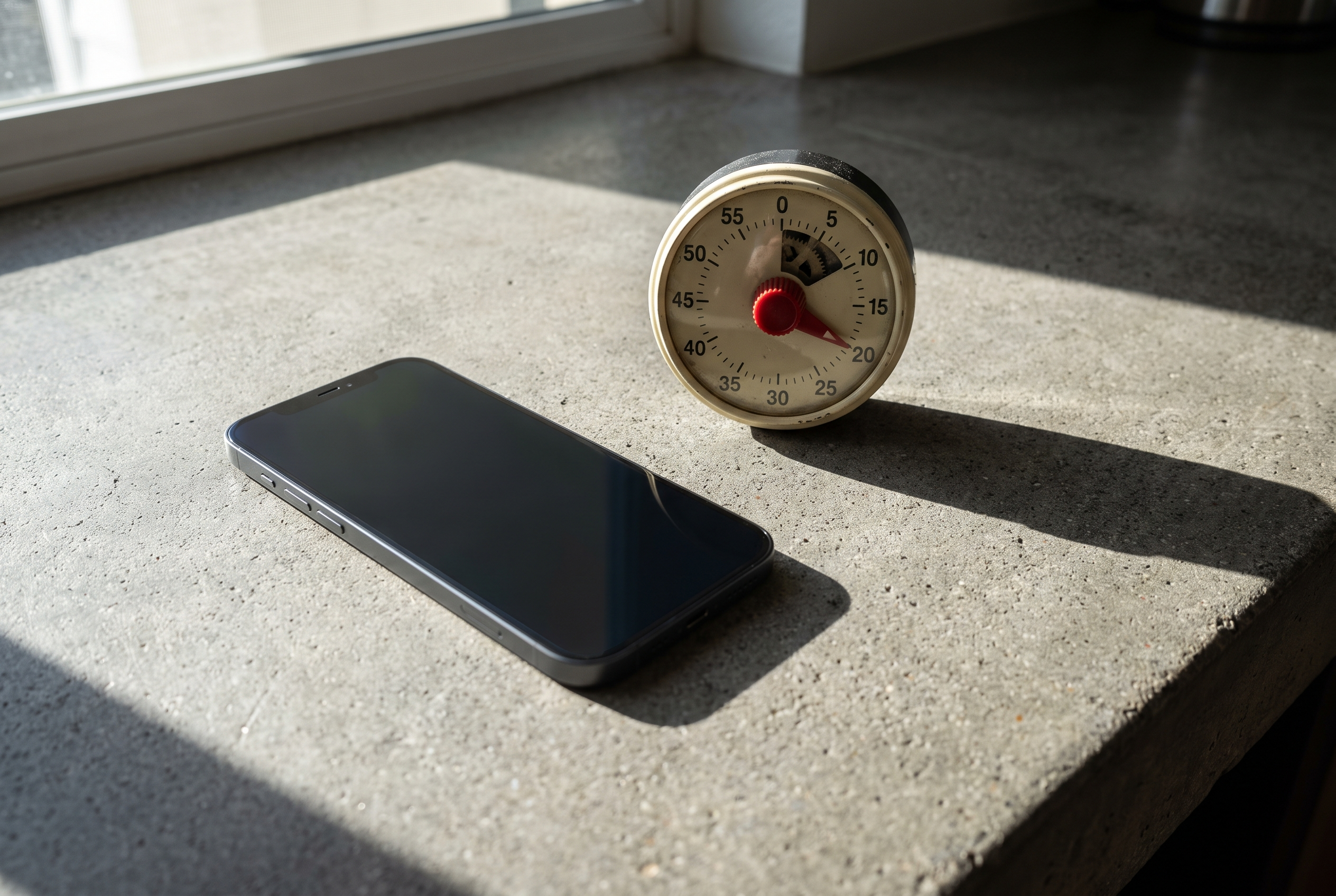 Monk Mode Fokus-Setup: Handy weg, Timer läuft