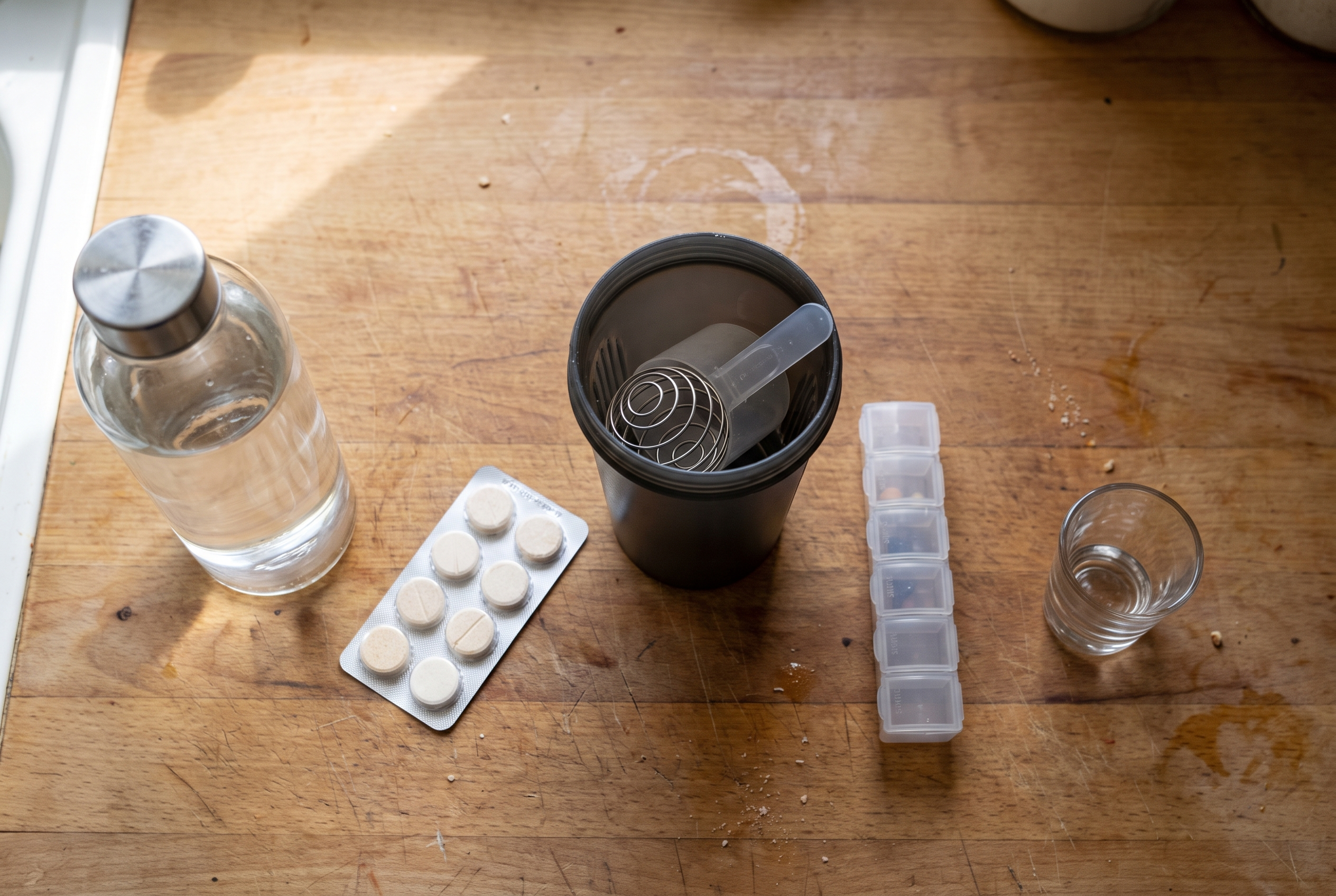 Morgenroutine Supplements — feste Reihenfolge jeden Tag