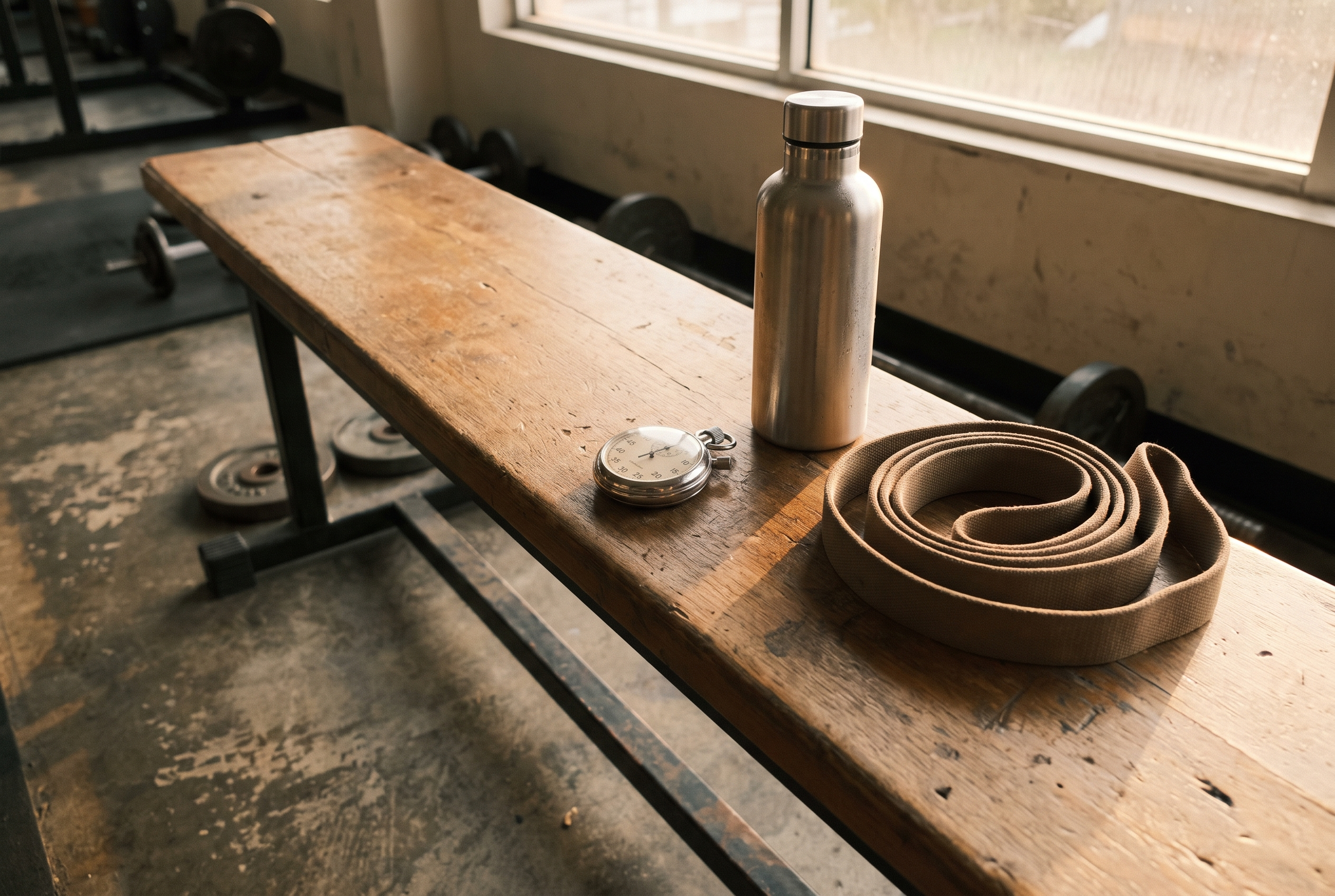 Stoppuhr Wasserflasche Widerstandsband Trainingsutensilien ab 40