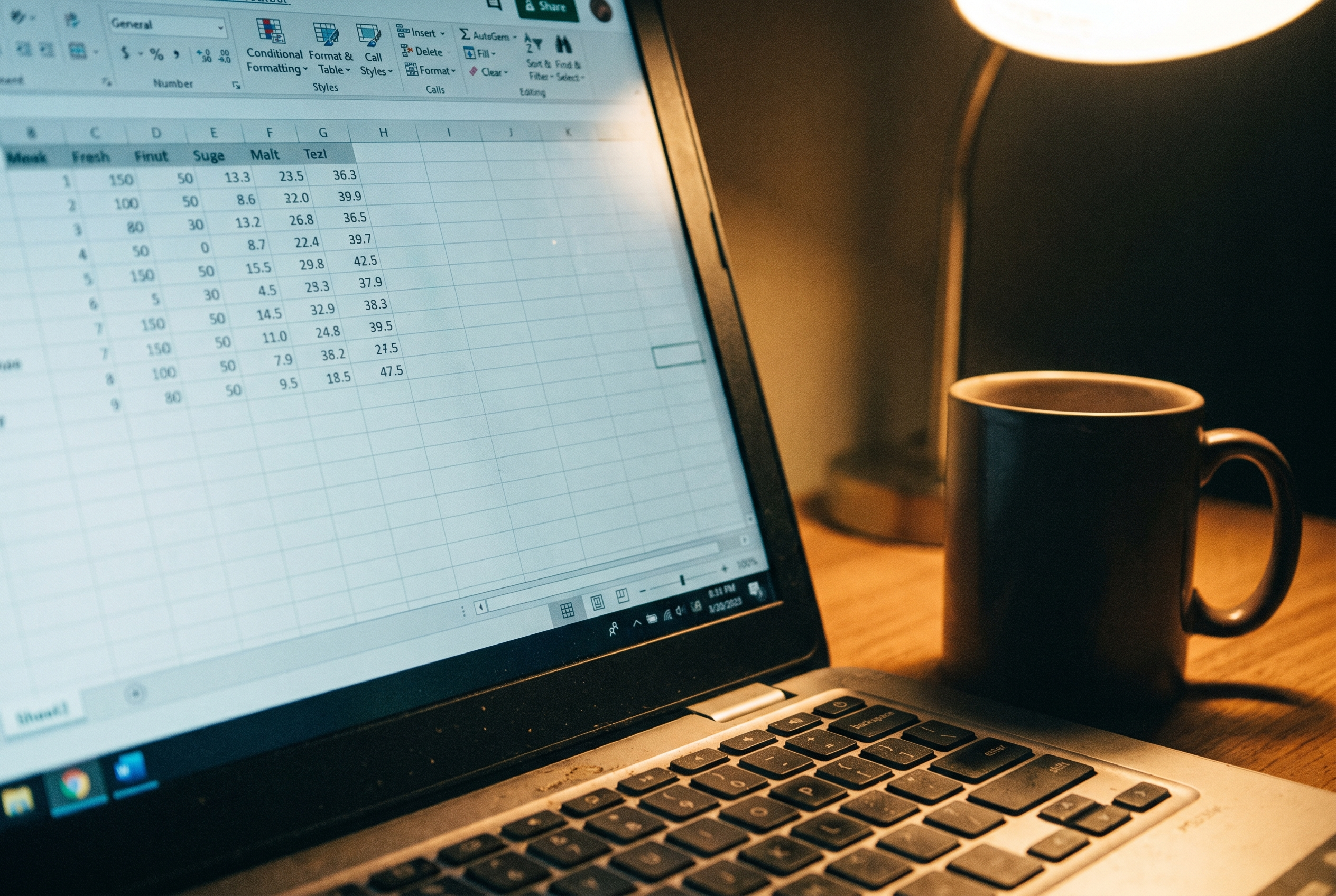 Laptop mit Ernährungs-Tracking und Kaffee – so tracke ich meinen Alltag