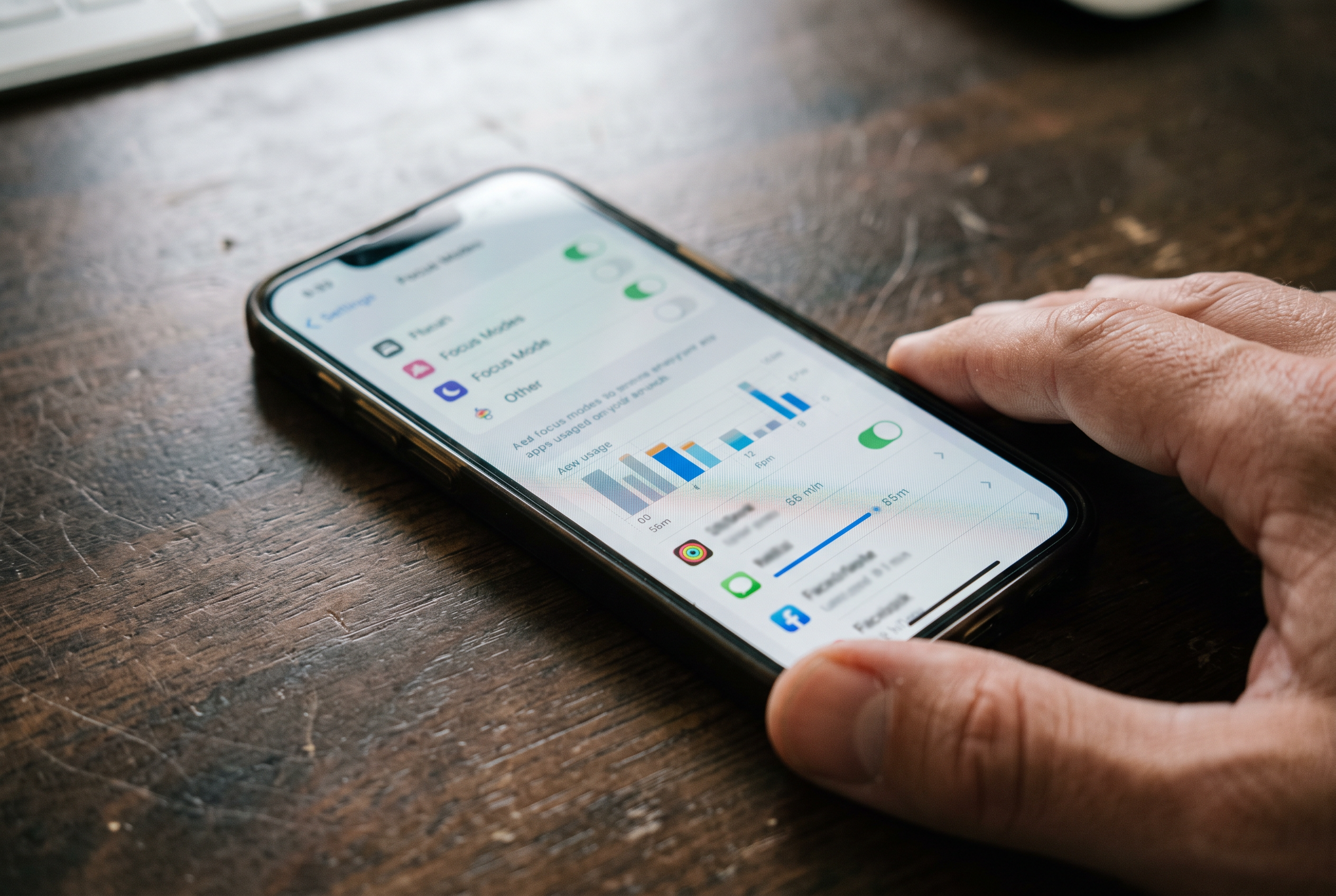 Smartphone Bildschirmzeit-Analyse für Digital Detox