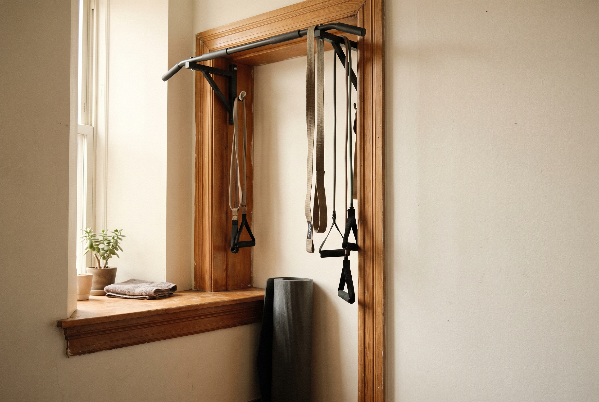 Minimalistischer Home-Gym-Bereich für effizientes Training zuhause