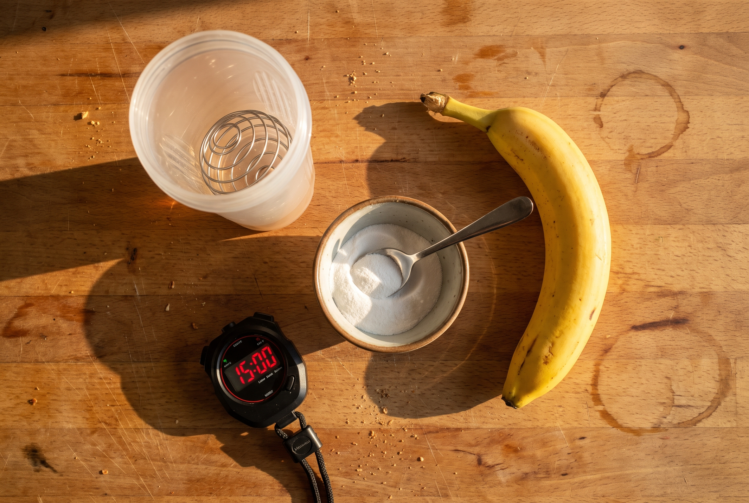 Frühstücks-Setup mit Protein und Elektrolyten für stabilen Energiehaushalt