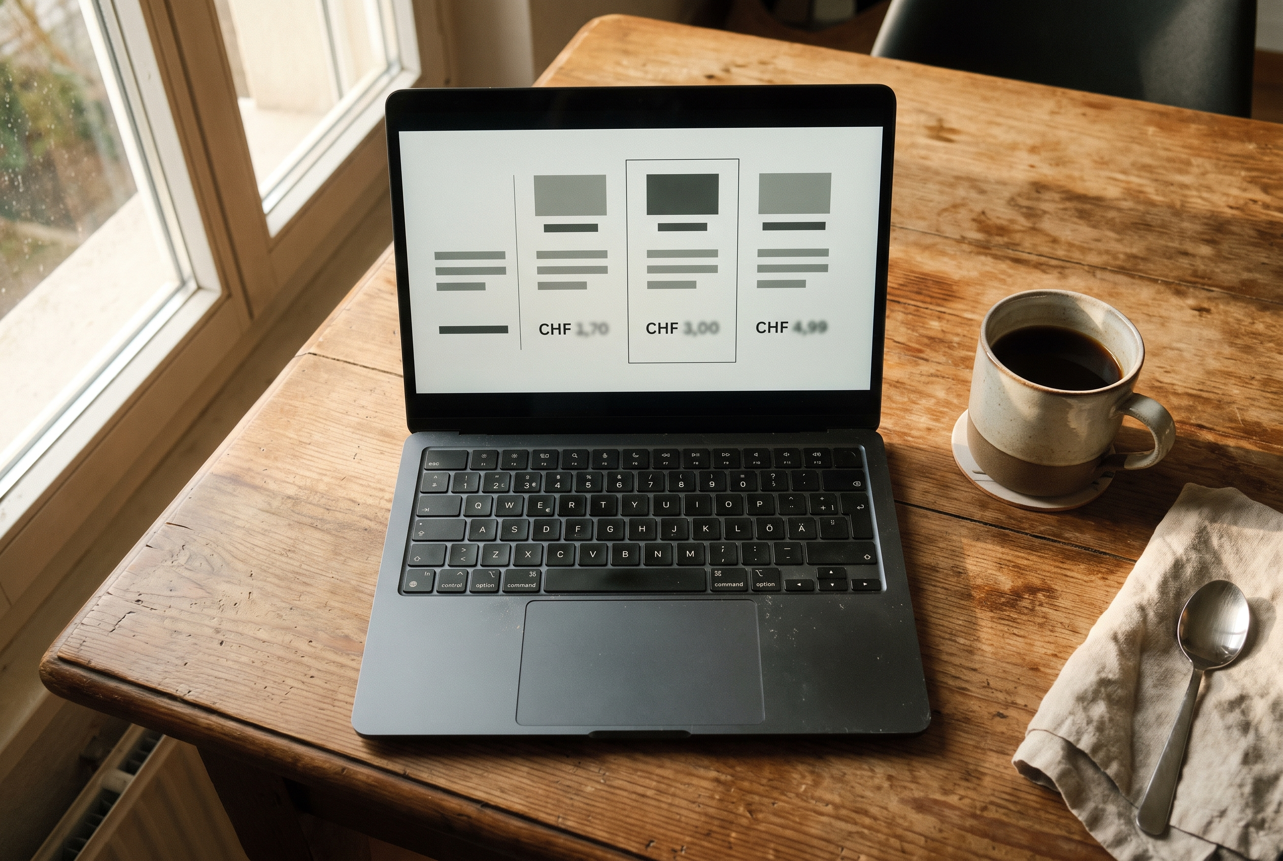 Broker-Vergleich für ETF Sparplan Schweiz auf Laptop-Bildschirm
