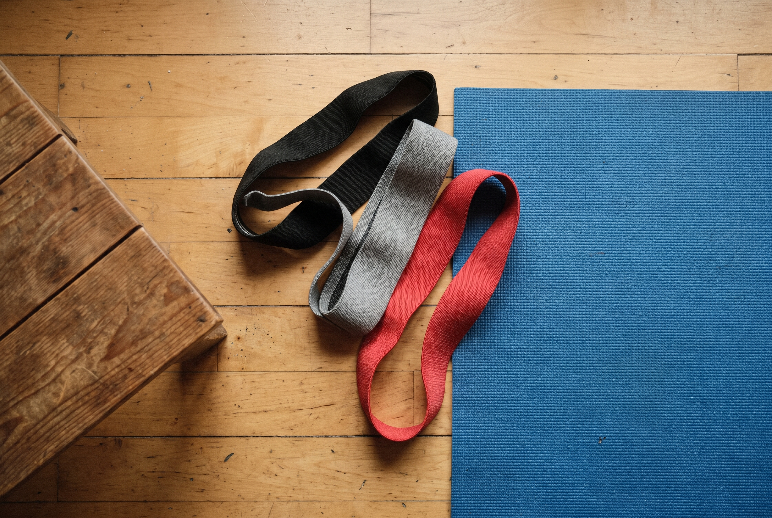 Krafttraining für Anfänger Zubehör – Widerstandsbänder und Trainingsmatte