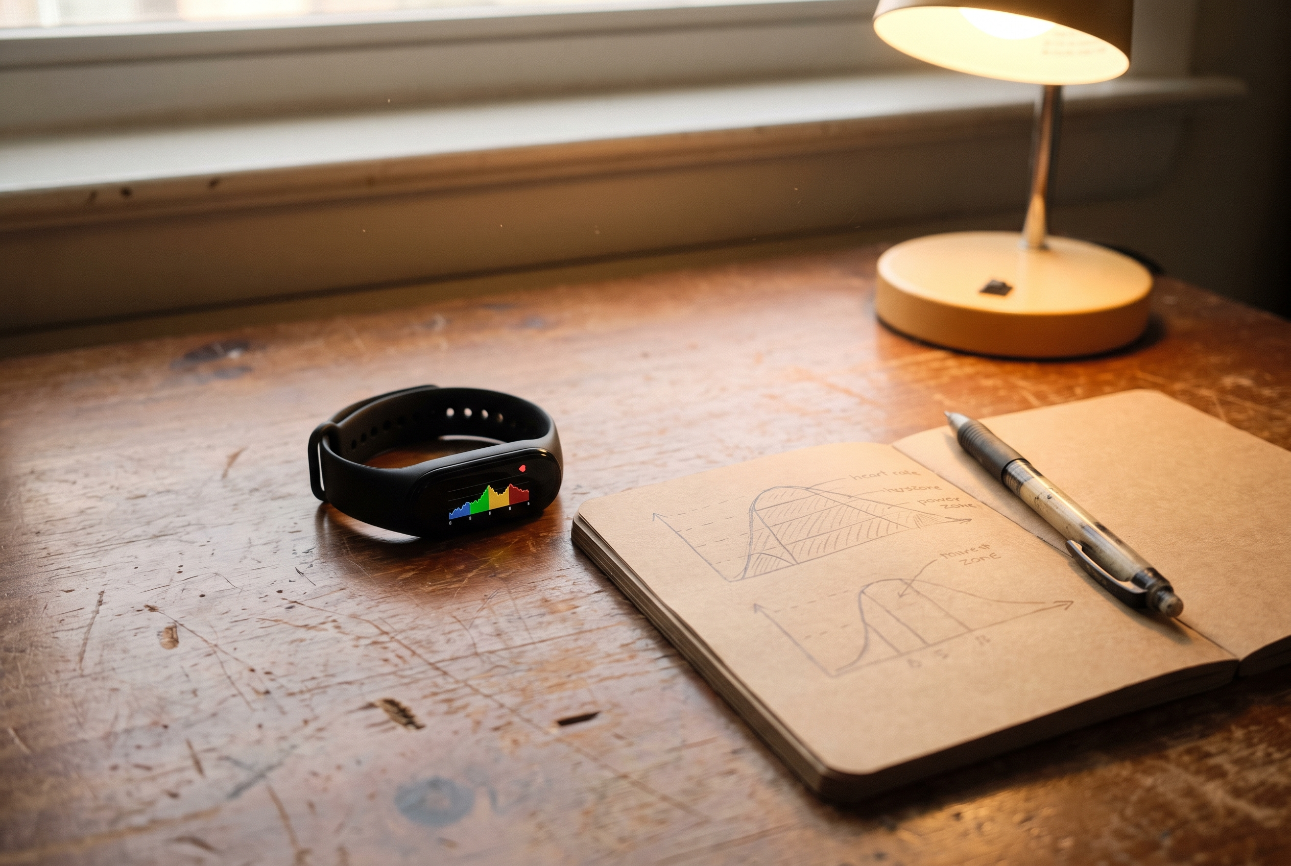 Fitness-Tracker mit Herzfrequenz- und Leistungszonen