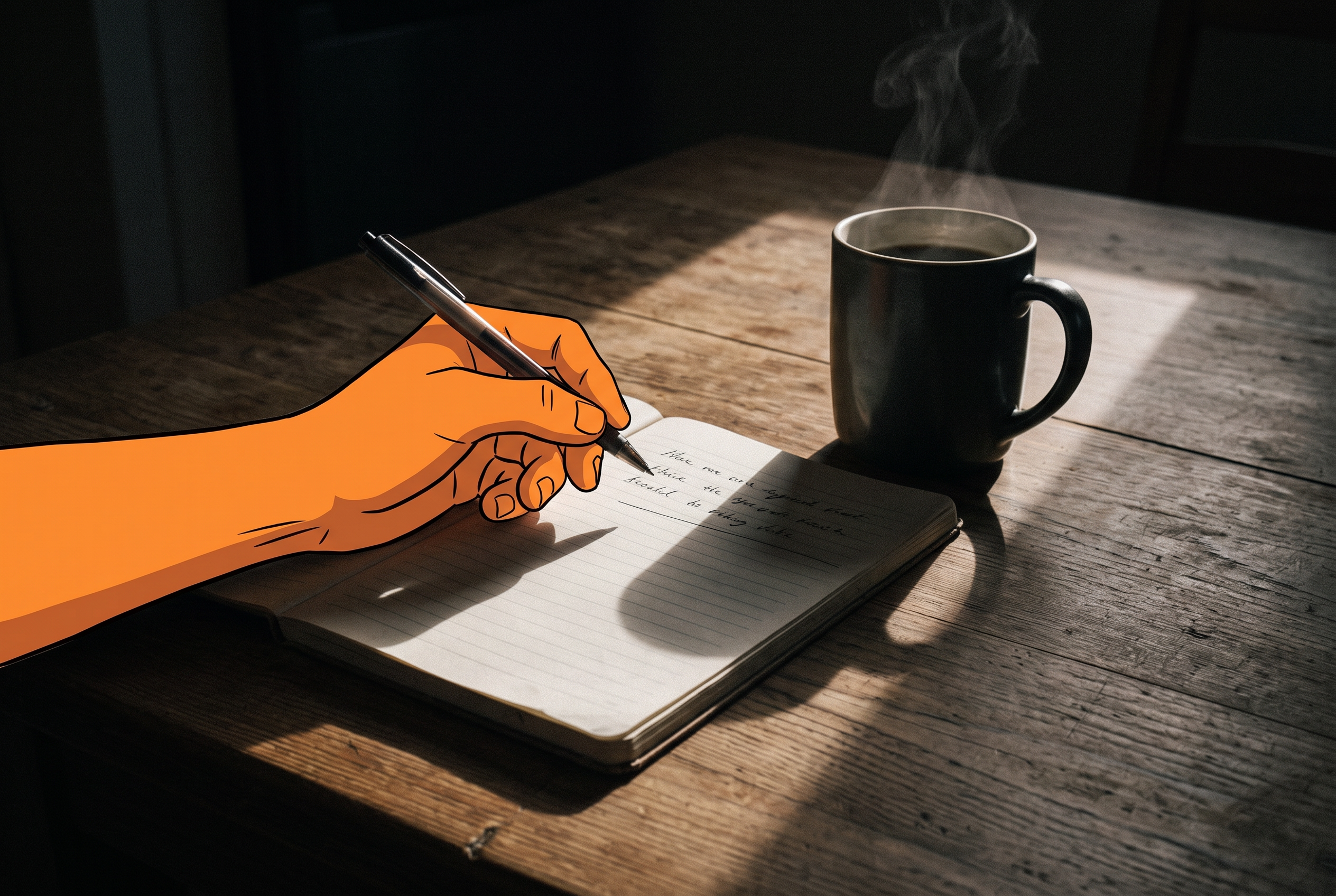Morgenroutine für Männer ab 40 Notizbuch Kaffee