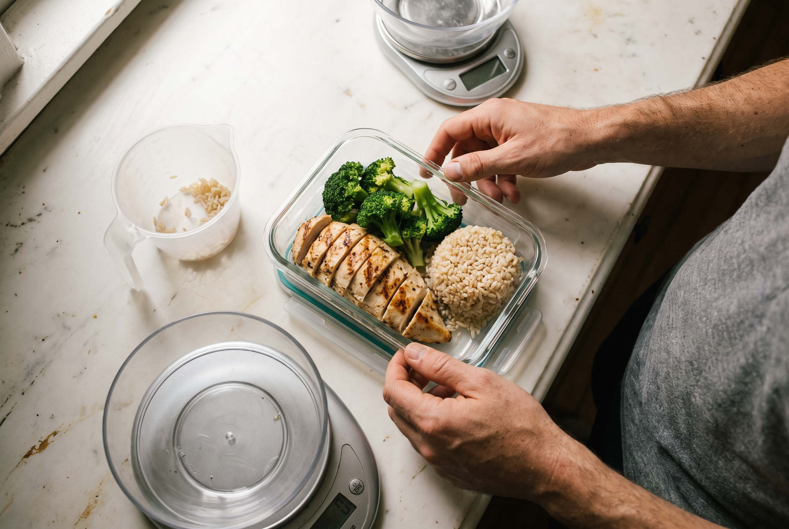 Proteinreiche Mahlzeit für Muskelaufbau ab 40