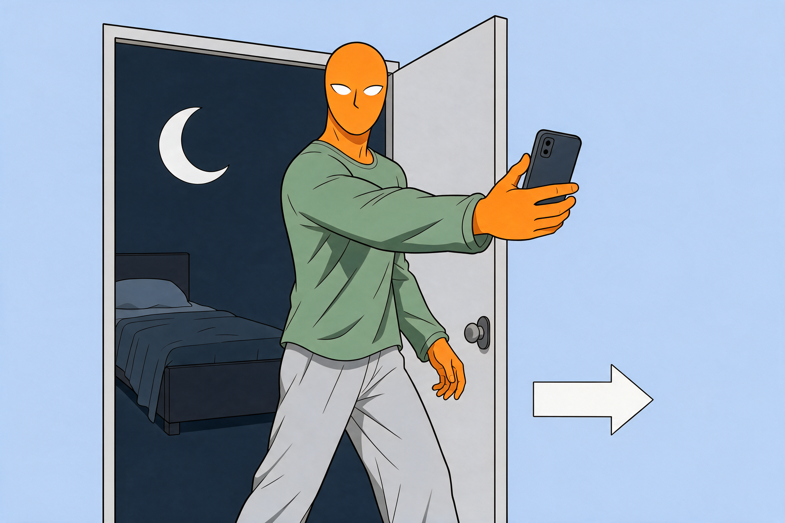 Handy weglegen abends Gewohnheit — der erste Schritt aus dem Schlafzimmer